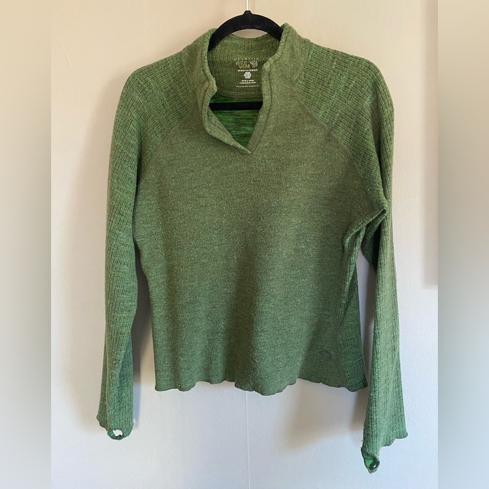 Mountain Hardwear Green Women's Cowl Neck Sweater